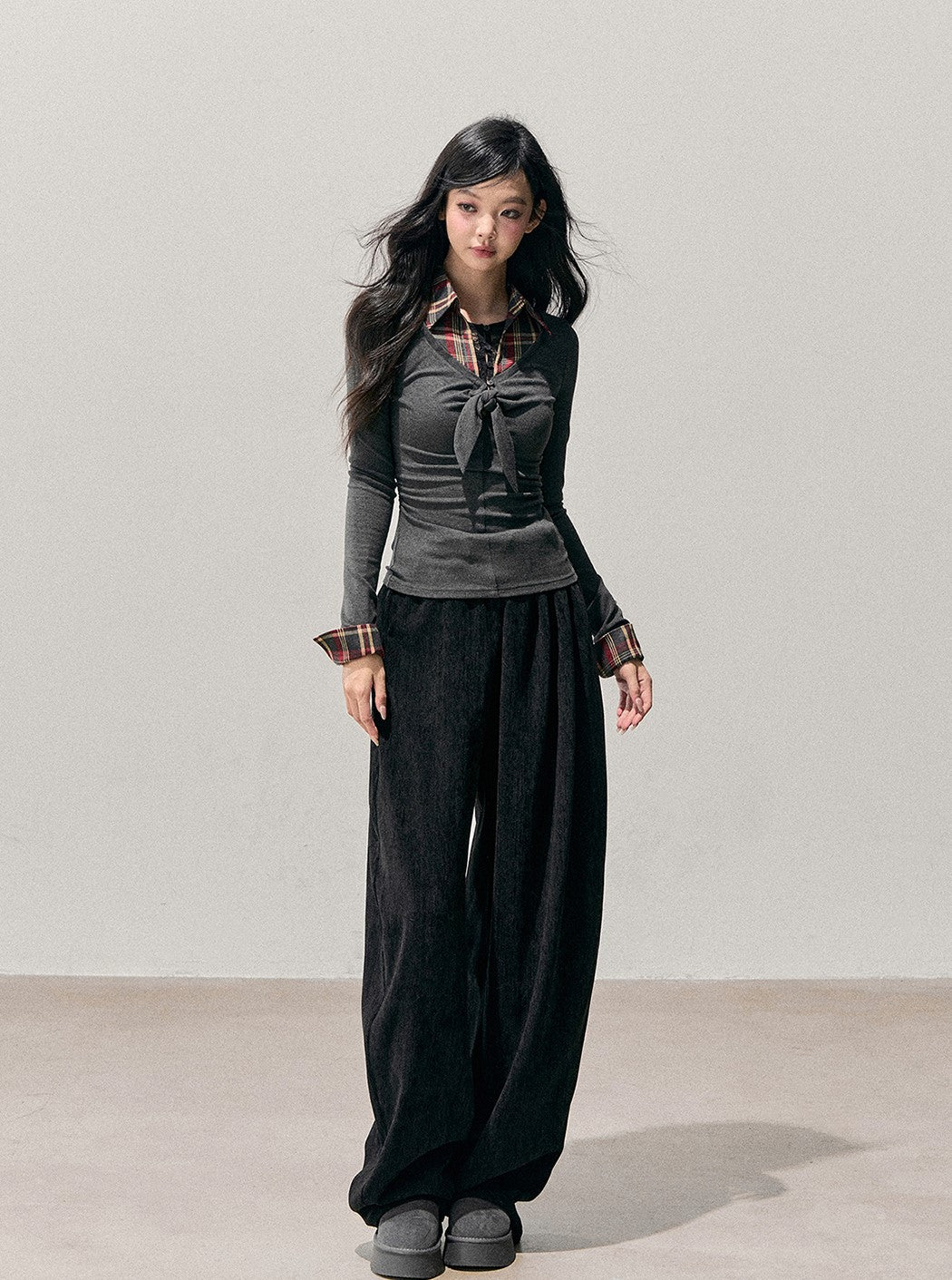 Faux Three-Piece Gray T-Shirt DIA0753