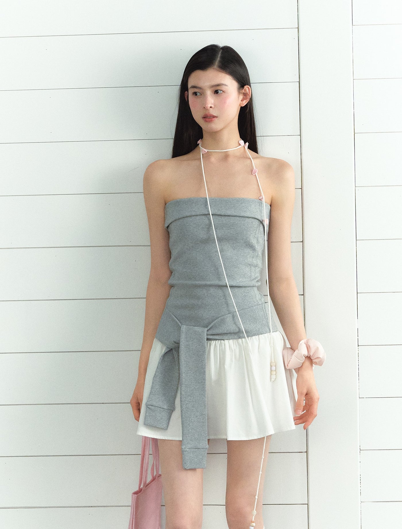 Contrast Color Tube Top Dress LAL0203