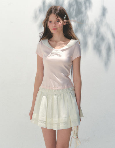 Tucker Lace Pleated Skirt SUN0162