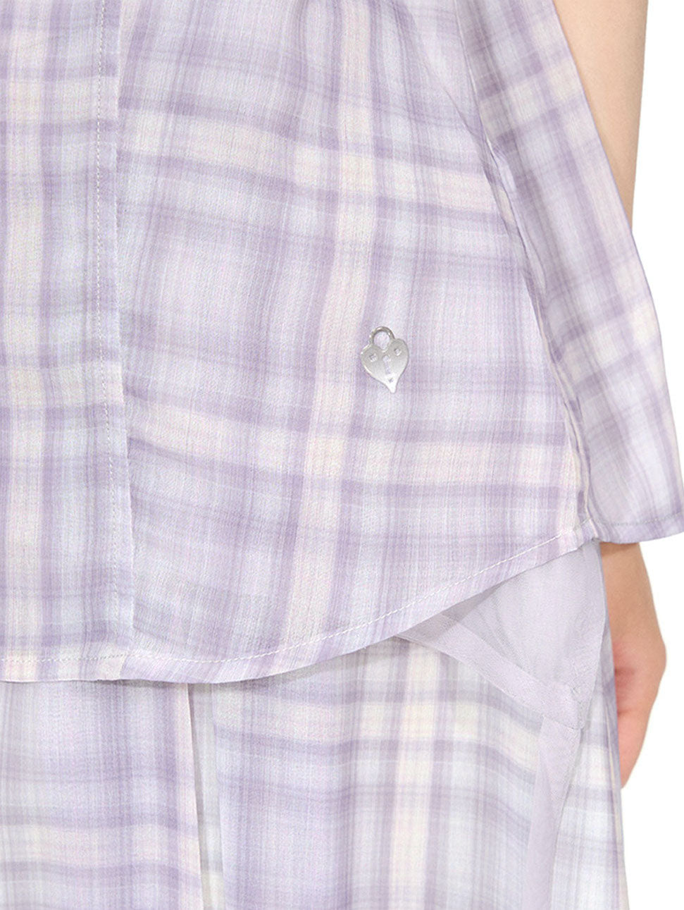 Plaid Chiffon Shirt/Skirt NEC0201