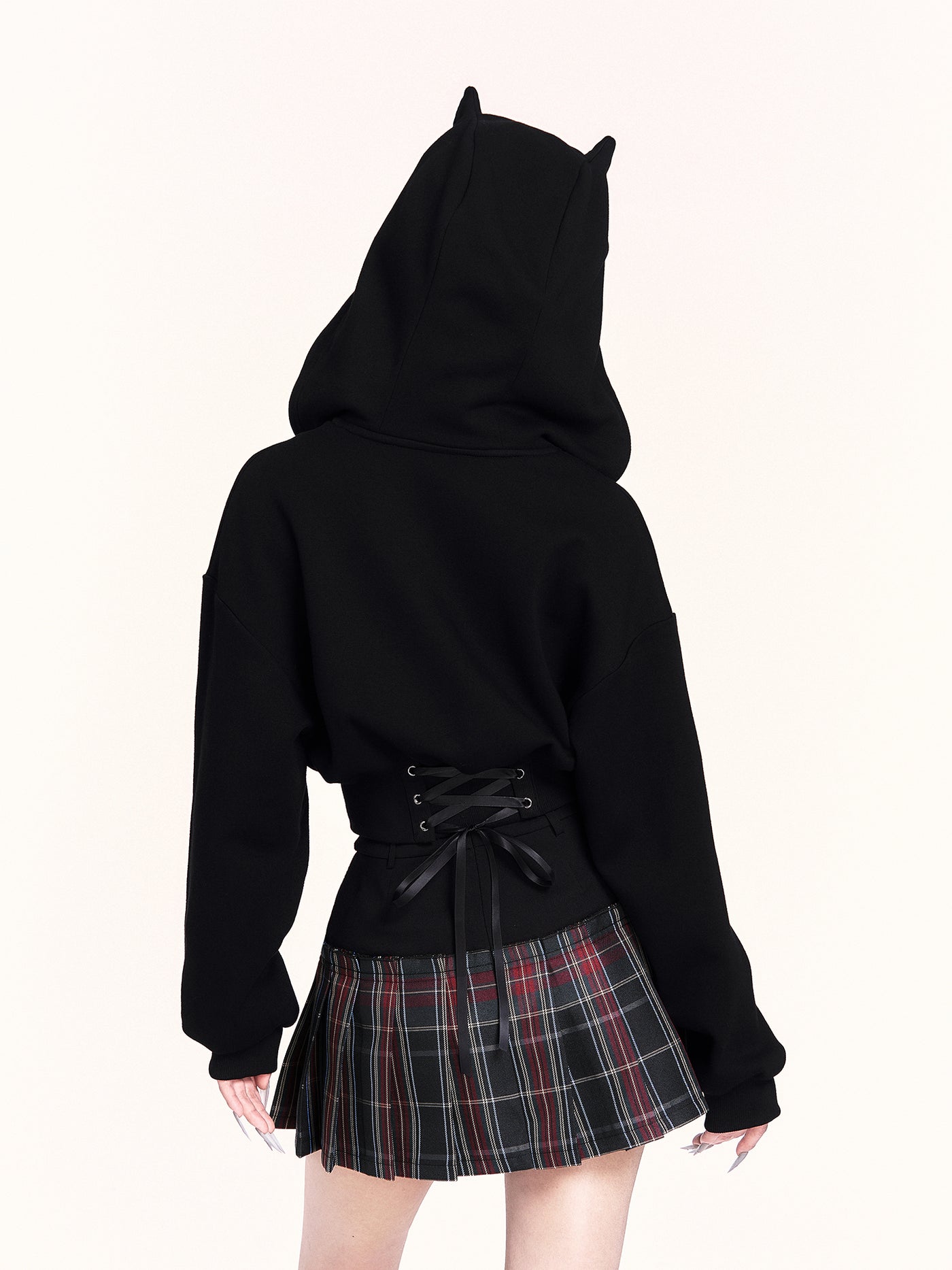 Little Devil Hooded Zip-Up Short Jacket VOC0486