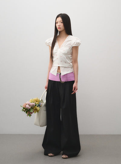 Low Waist Wide Leg Suit Pants LAL0166