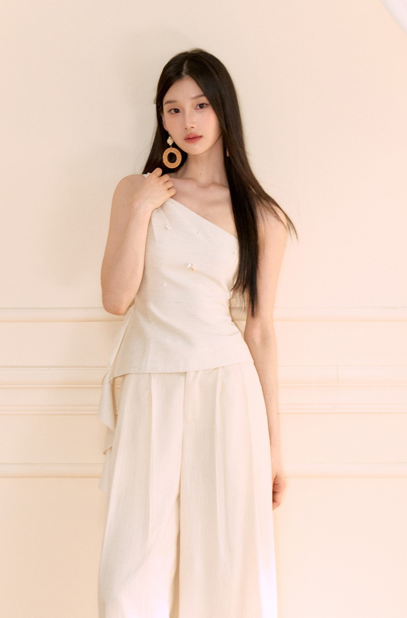 One-shoulder Asymmetric Top/Pants OSH0182