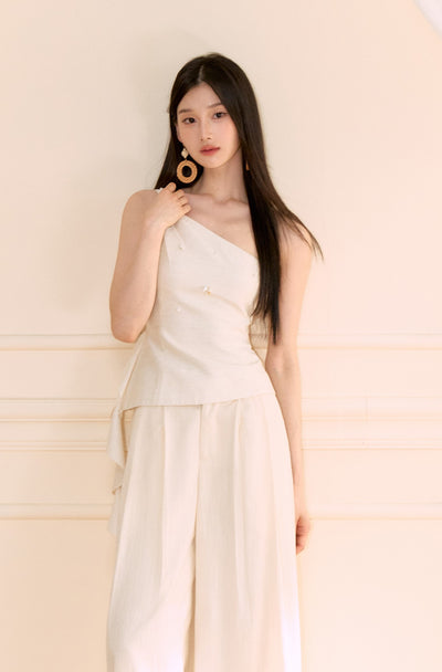 One-shoulder Asymmetric Top/Pants OSH0182