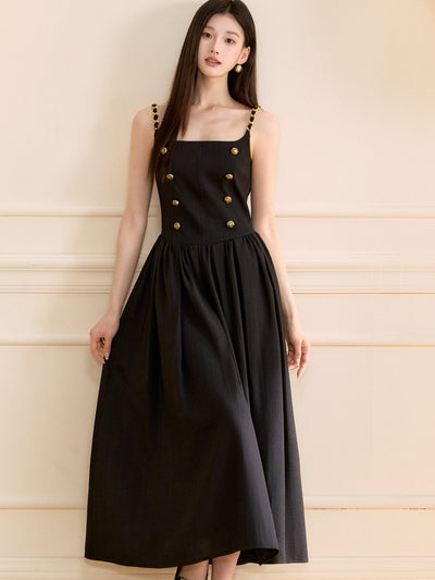 Hepburn Style Suspender Dress OSH0125