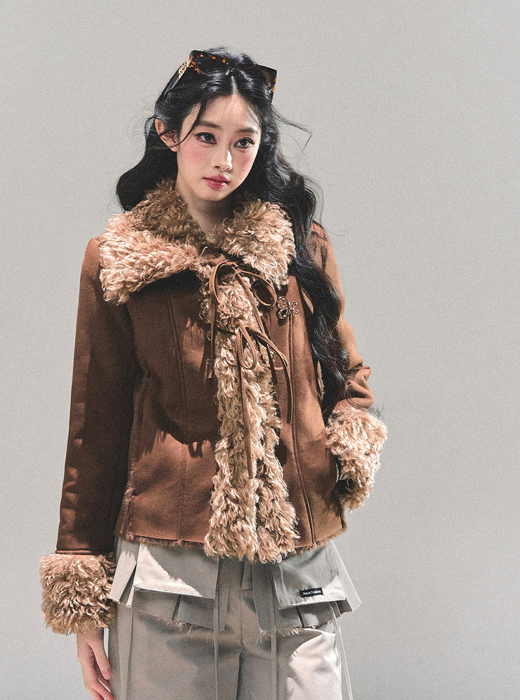 French-style Shearling Plush Cotton Jacket DIA0670