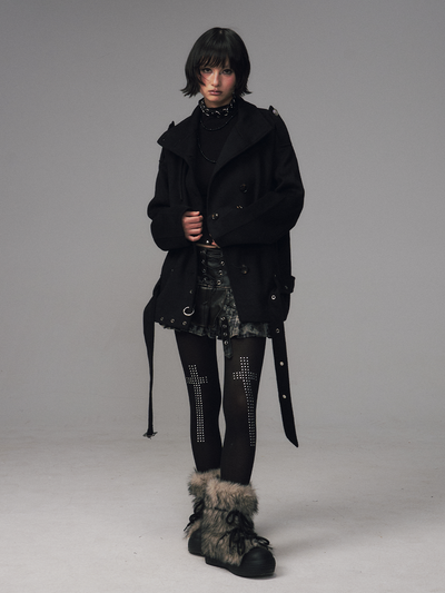 Oversized Collar Multi-Wear Jacket FRU0120