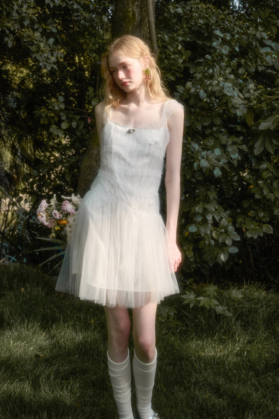 Puffy Layered Suspender Dress GRO0134
