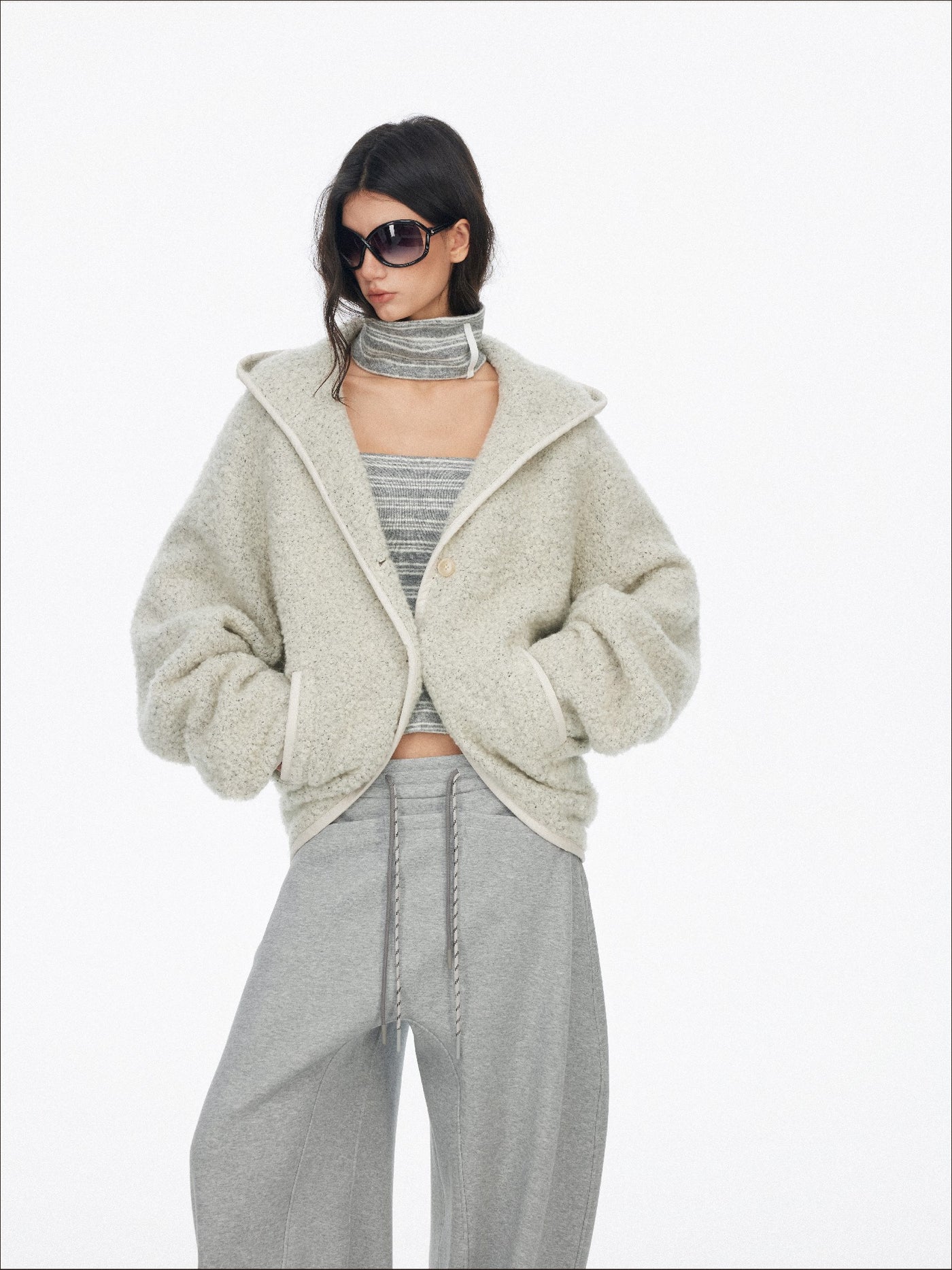 Drop Shoulder Loose Batwing Sleeve Jacket SAL0195