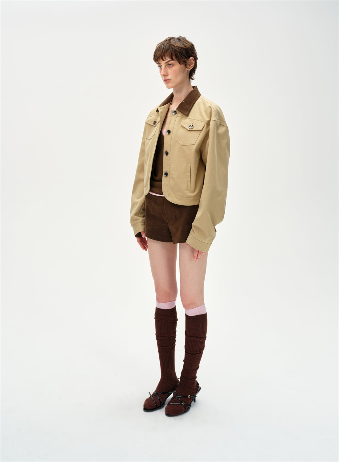 Retro Lapel Design Workwear Jacket CUR0251
