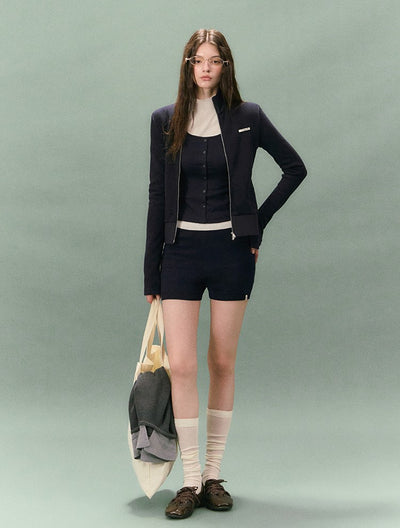 Two-piece Color-blocked Square Neck T-shirt LAL0237