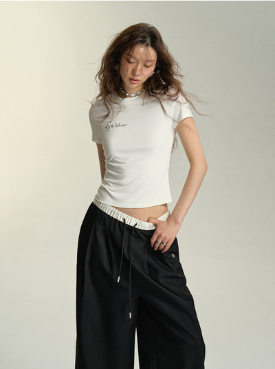 Basic Slim Fit Short Sleeve T-Shirt SOM0043