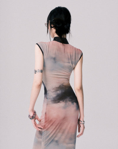 Ink Painting Chinese Long Dress LUL0148