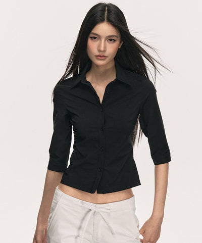 Mid-length Sleeve Temperament Shirt ANA0016
