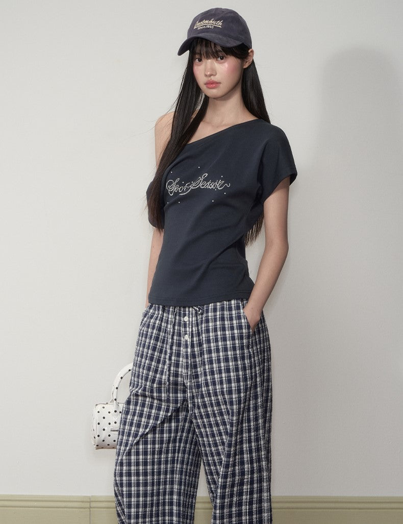 Twisted Diamond Pearl Casual T-shirt SOO0009