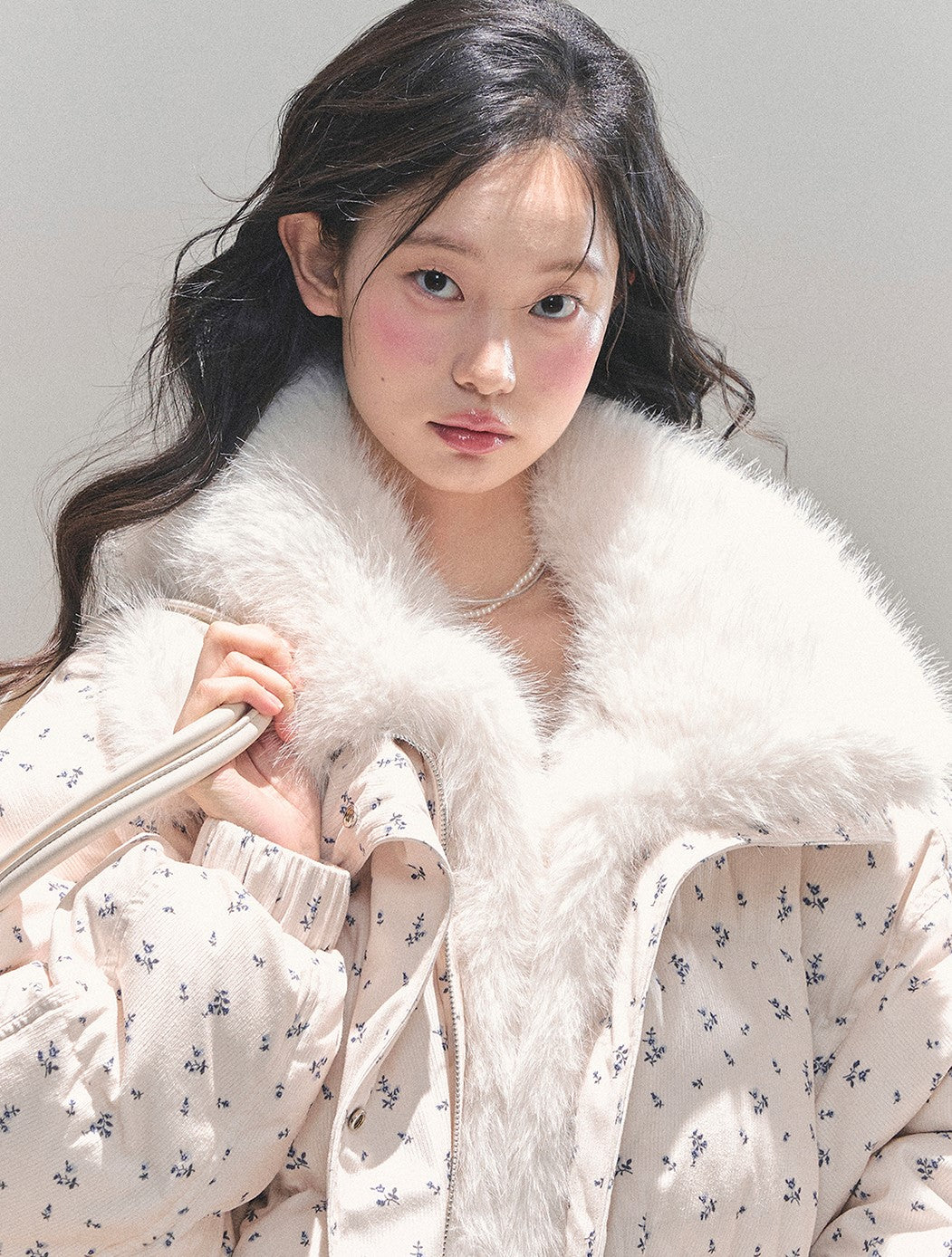 Thickened Warm Fur Short Down Jacket DIA0706