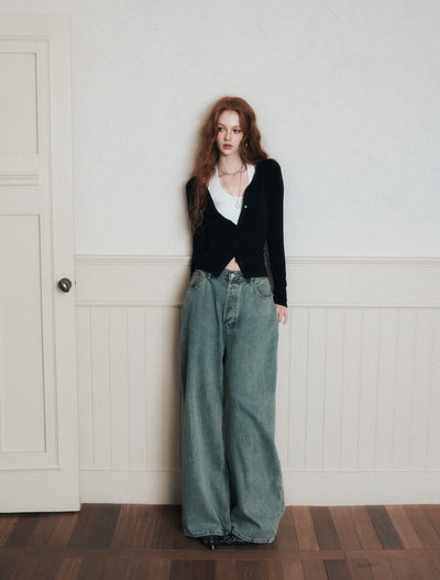 Halter Neck Layered Knitted Cardigan LUL0171