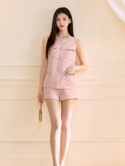 Pink Fragrance Style Vest/Shorts OSH0129