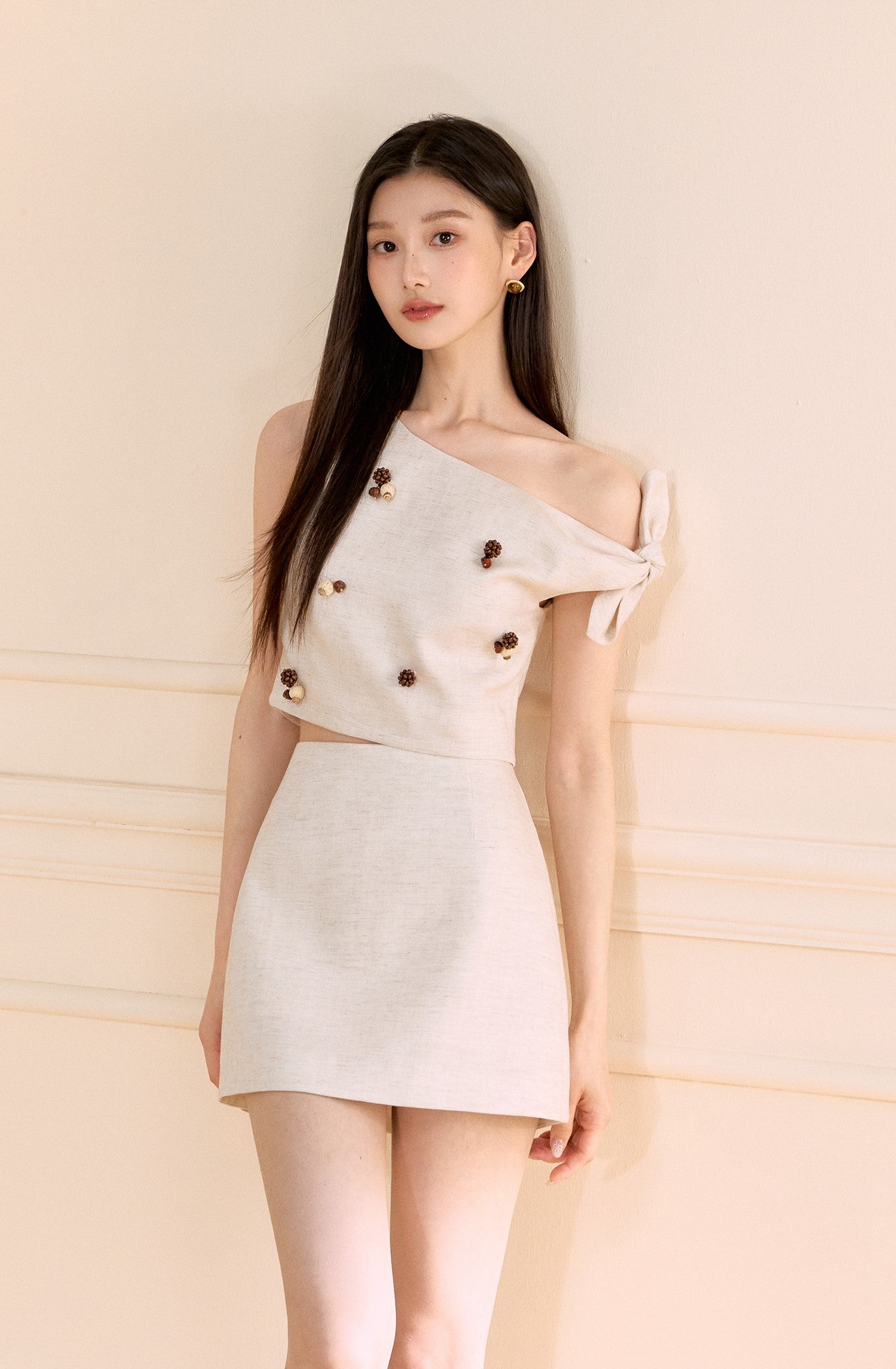 Asymmetric Sleeveless Shirt/Skirt OSH0150