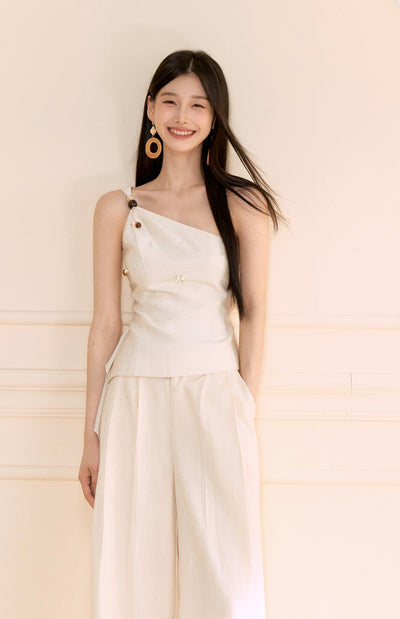 One-shoulder Asymmetric Top/Pants OSH0182