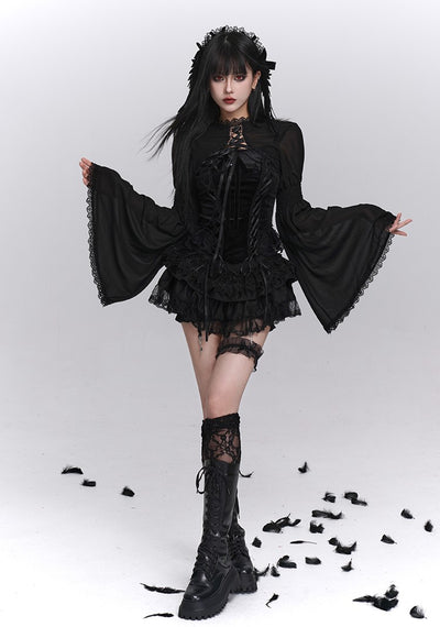Black Camisole/Shawl/Tutu Cake Skirt LAD0245