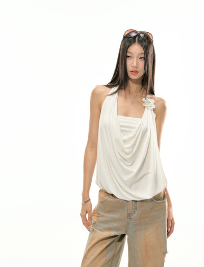Halter Neck Camellia Top/Pants 4MU0119
