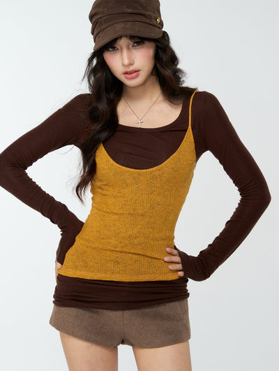 Two-Piece Basic Top+Camisole 4MU0176