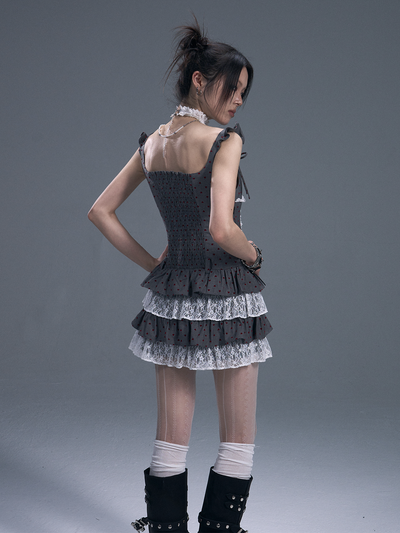Lace Cake Tutu Suspender Dress FRU0090