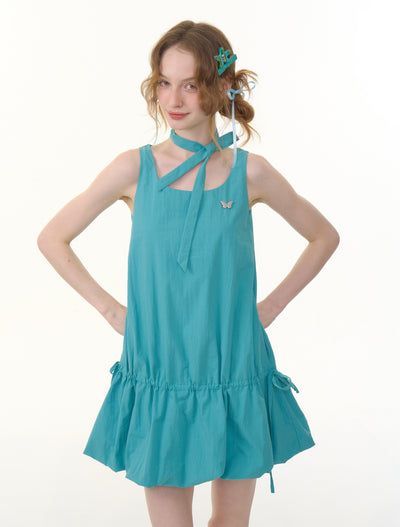 Retro Design Hem Waist Suspender Dress ZIZ0295
