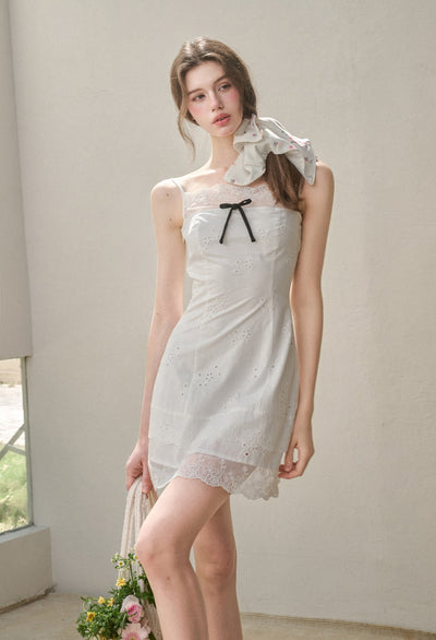 Embroidery Lace Suspender Dress GRO0176