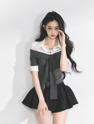 Short Sleeve Waist Slimming T-shirt DIA0496