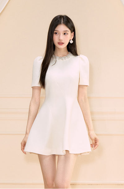 Puff Sleeve Short Umbrella Dress OSH0155
