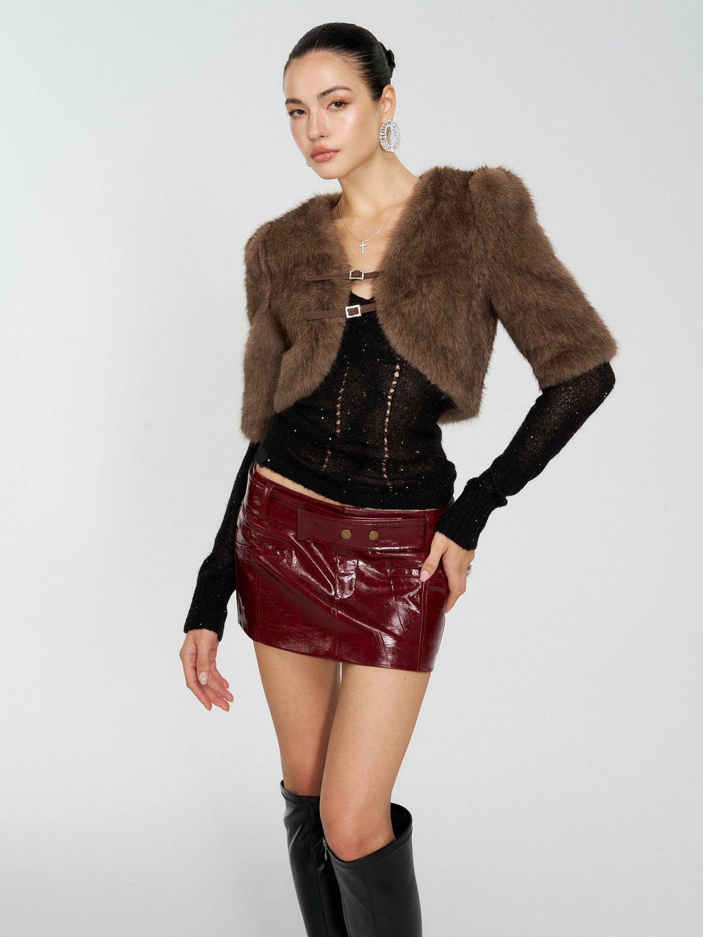 Eco-Friendly Fur Short Jacket 4MU0166