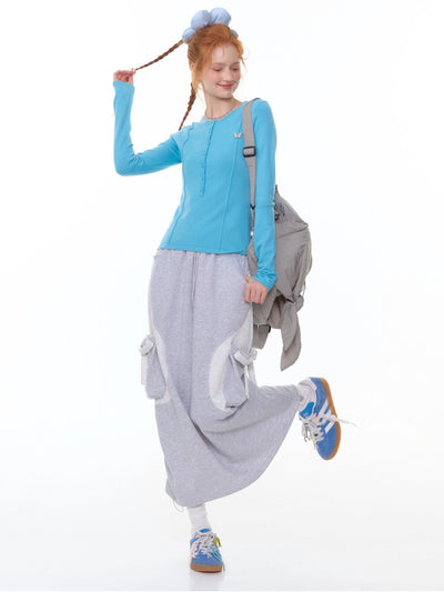 High Waist Mid-length Bow Skirt ZIZ0302
