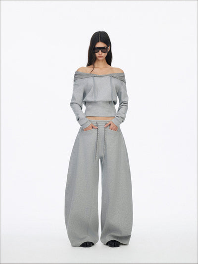 Classic Wide-Leg Drawstring Sweatpants SAL0197