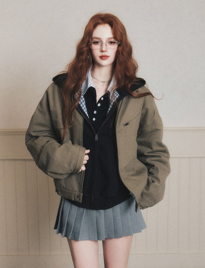 Retro Silhouette Workwear Jacket LUL0185