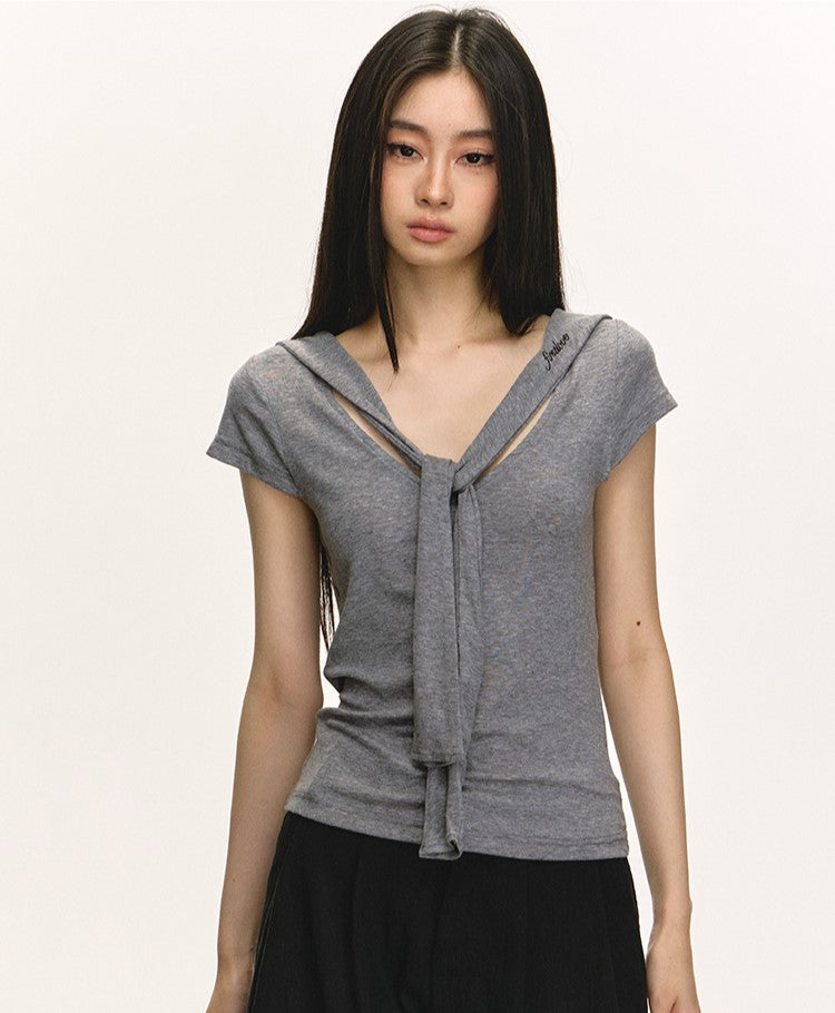 V-neck Short-sleeved T-shirt ANA0050