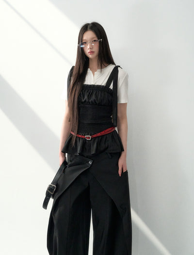 Double Waist Wide-leg Suit Pants LAL0181