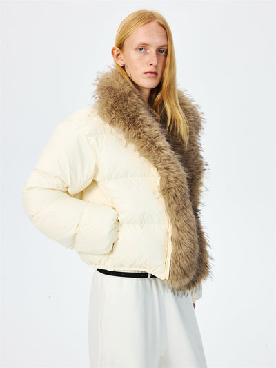 Large Fur Collar Thick Down Jacket CUR0268