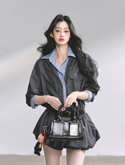 Fake Two-piece Hepburn Style Dress DIA0552