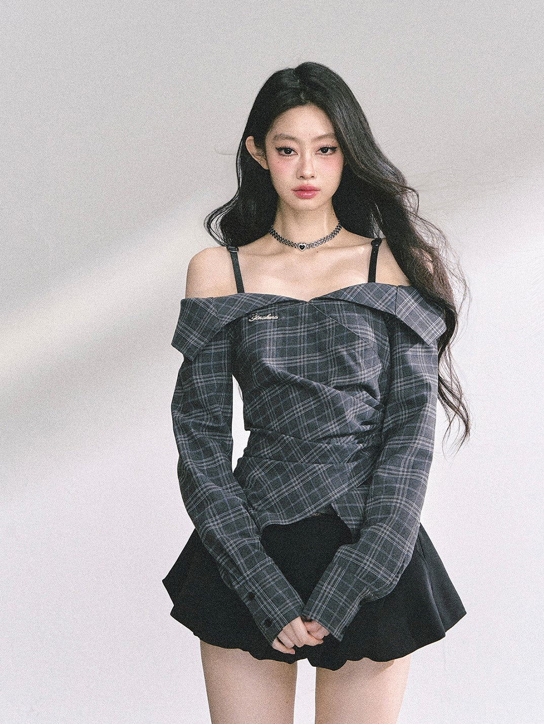 One-shoulder Waist Slim Shirt DIA0535