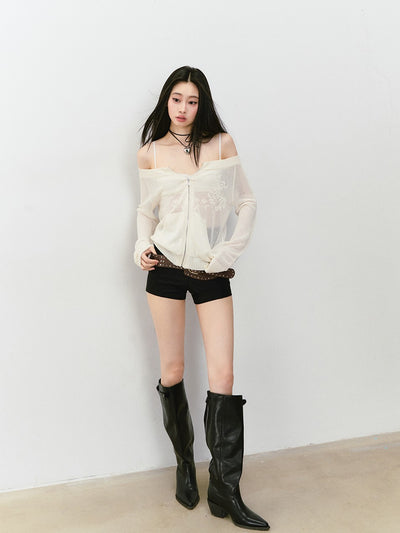 Flower Hollow Casual Jacket VIA0332