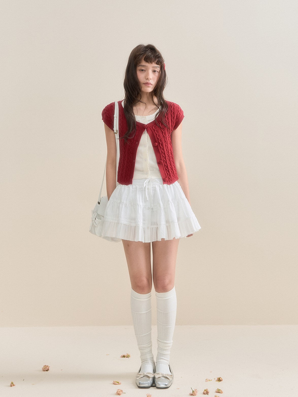White Lace A-line Tutu Skirt SUN0133