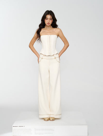 Luxurious-style Short Jacket/Camisole/Pants 4MU0160