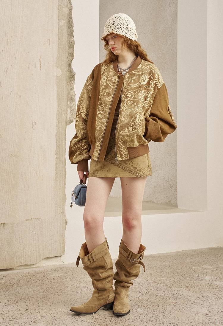 Paisley Print Flight Jacket DID0224