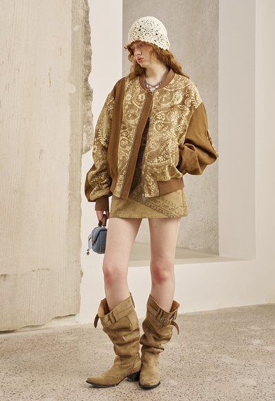 Paisley Print Flight Jacket DID0224