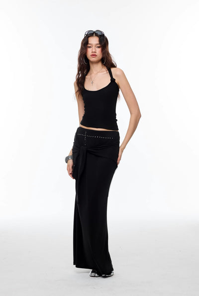Cross Irregular Long Skirt 4MU0131