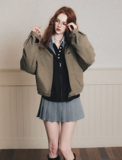 Retro Silhouette Workwear Jacket LUL0185
