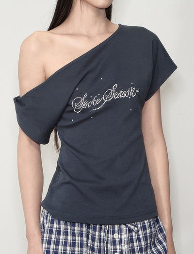 Twisted Diamond Pearl Casual T-shirt SOO0009