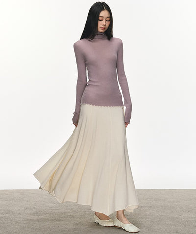 Soft Wool Pleated Midi Skirt ANA0113